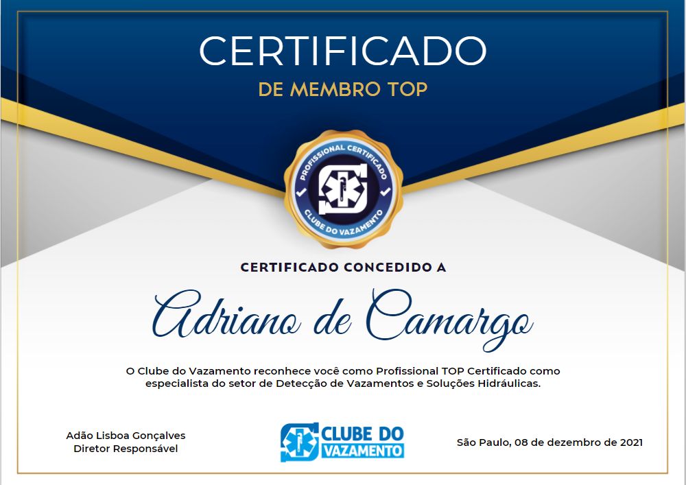 Certificados 3 Bento Misquita de Oliveira Certificado profissional de caça vazametos